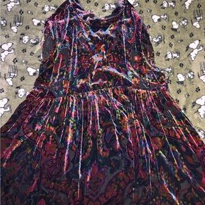 Free People Multicolor Velvet Dress